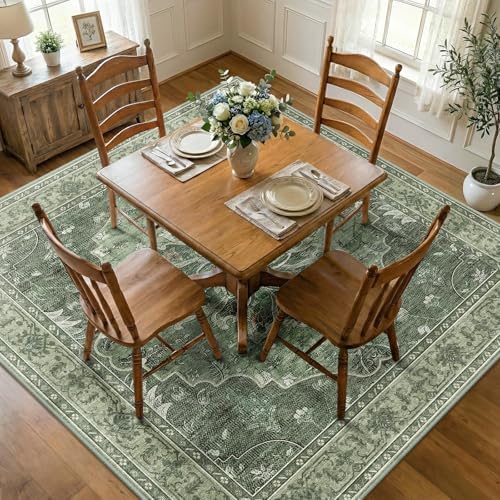 RELEANY Washable Area Rug, Square 7'x7' by RELEANY