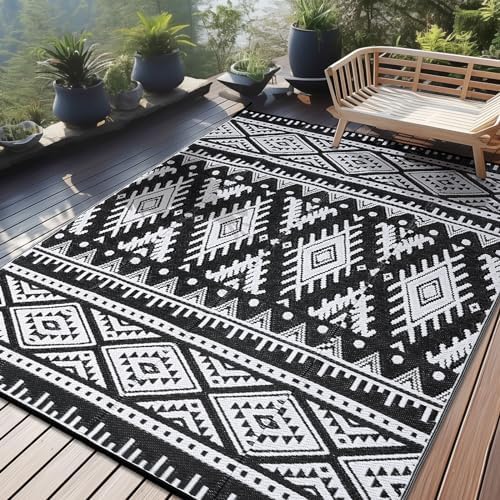 OLANLY Outdoor Rug 8x10 ft Waterproof Reversible Boho Mat by OLANLY