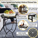 Small Patio Table, 17Inch Height Metal Patio Side Table - Image 4