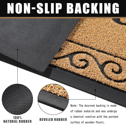 Yimobra Welcome Mats for Front Door 29.5x17, Heavy Duty Waterproof Outdoor Door - Image 3