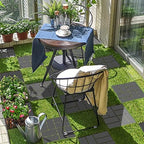 Goovilla Plastic Interlocking Deck Tiles, 27 Pack 12"x12", Dark Grey - Image 2