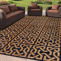 SAND MINE Reversible Mats, Plastic Straw Rug, Modern Area Rug, Large Floor Mat by SANDMIND