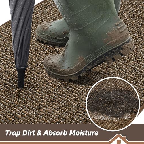 BEQHAUSE Dirt Trapper Door Mat 36" x 60", Non-Slip Washable Doormats - Image 3