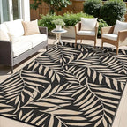 OLANLY Outdoor Rug 6x9 ft Waterproof Reversible Leaf Mat by OLANLY