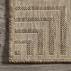 nuLOOM Asha Light Brown Bordered Indoor/Outdoor Area Rug - Image 6