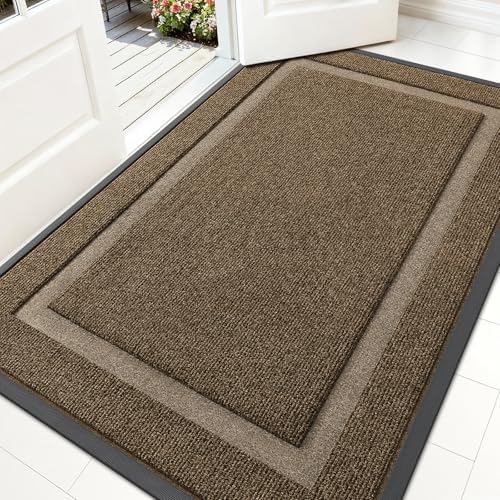 OLANLY Front Door Mat Outside 59x34, All-Season Heavy-Duty Rubber Doormat by OLANLY