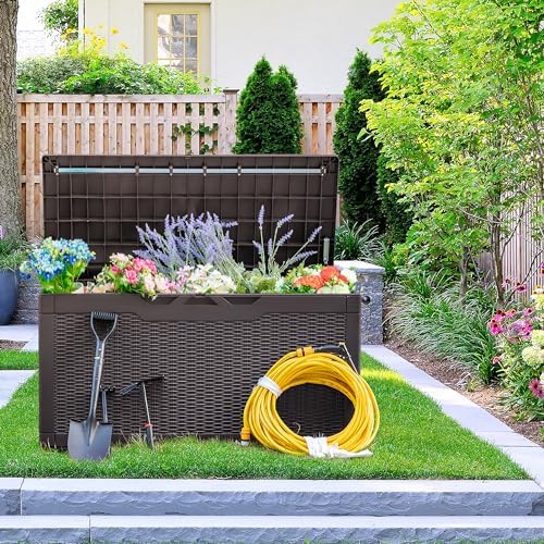 Devoko 97 Gallon Deck Box, Waterproof Resin Outdoor Storage Box - Image 5