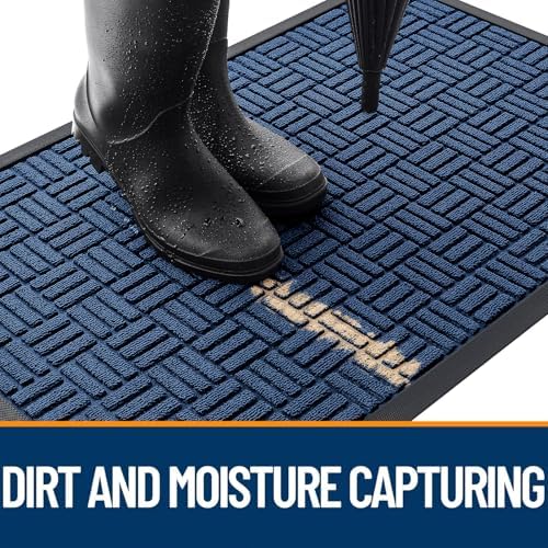 OLANLY Front Door Mat Outside Entrance 71x47, Heavy-Duty Rubber Doormat - Image 3