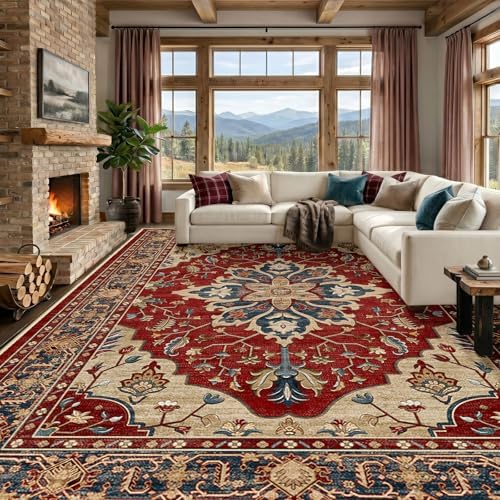 RELEANY Washable Area Rug, Large 10'x14' by RELEANY