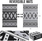 OLANLY Outdoor Rug 8x10 ft Waterproof Reversible Boho Mat - Image 2