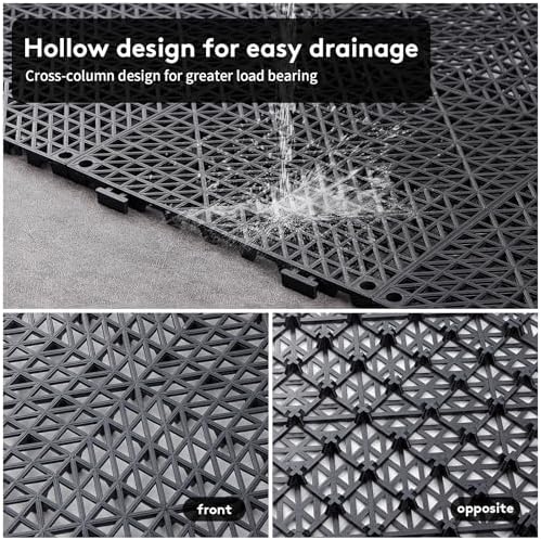 12PCS Interlocking Drainage Mat, Cushioning Floor Tiles Mats - Image 5