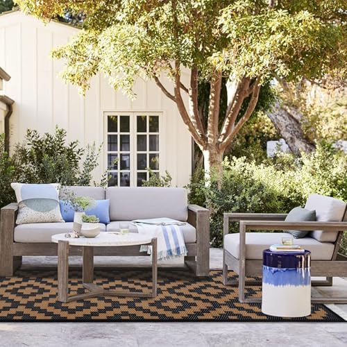 SAND MINE Reversible Mats, Plastic Straw Rug, Modern Area Rug, Large Floor Mat - Image 7