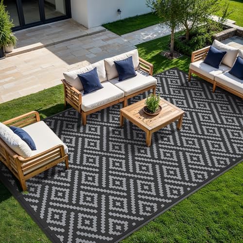 GENIMO Outdoor Rug, Waterproof Plastic Rugs 10'x20' - Image 2