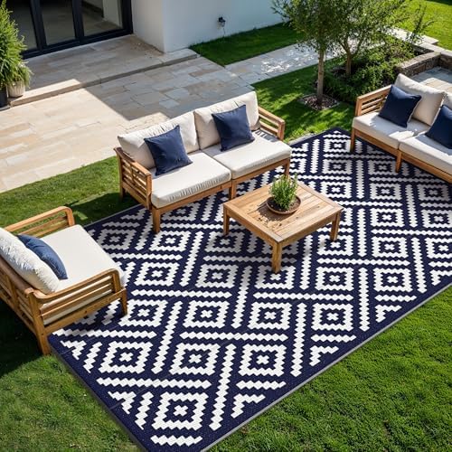GENIMO Outdoor Rug, Waterproof Plastic Rugs 10'x14' - Image 6