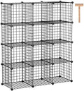 C&AHOME Wire Cube Storage, 12-Cube Storage Organizer Metal, C Grids by CAHOME