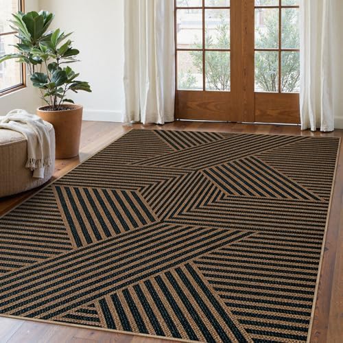 Lahome Geometric Easy Jute Outdoor Rug 5x7 by Lahome