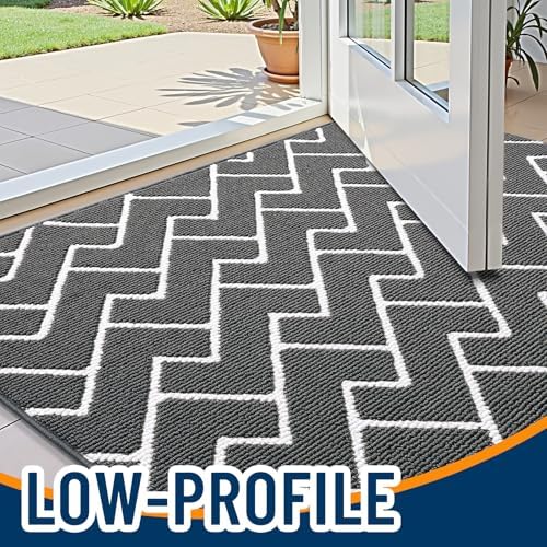 OLANLY Front Door Mat 36x24, Low-Profile Easy Clean Doormat - Image 3