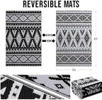 OLANLY Outdoor Rug 5x8 ft Waterproof Reversible Boho Mat - Image 2