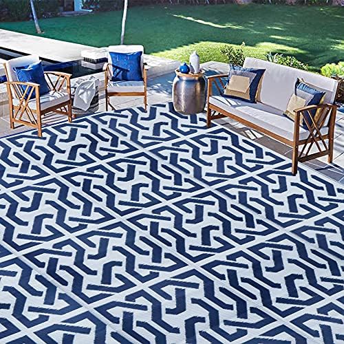 SAND MINE Reversible Mats, Plastic Straw Rug, Modern Area Rug, Large Floor Mat - Image 6