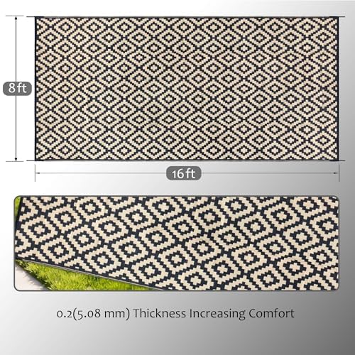 SAND MINE Reversible Mats, Plastic Straw Rug, Modern Area Rug, Large Floor Mat - Image 2