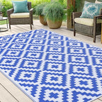 Smiry Outdoor Rug 5x8 ft Waterproof Reversible Boho Mat - Image 6