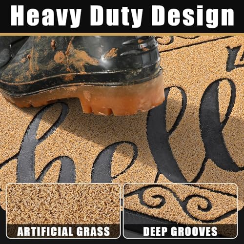 Yimobra Welcome Mats for Front Door 29.5x17, Heavy Duty Waterproof Outdoor Door - Image 2