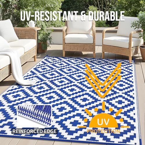 OLANLY Outdoor Rug 8x10 ft Waterproof Reversible Mat - Image 4
