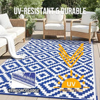 OLANLY Outdoor Rug 8x10 ft Waterproof Reversible Mat - Image 4