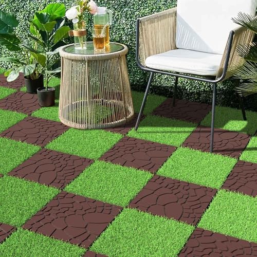 Stone Texture 12 Inch Interlocking Deck Tiles, Waterproof Outdoor and Indoor - Image 3