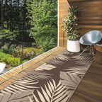GENIMO Outdoor Rug, Waterproof Plastic Runner Rugs, 2.5'x8' Coffee Beige - Image 4