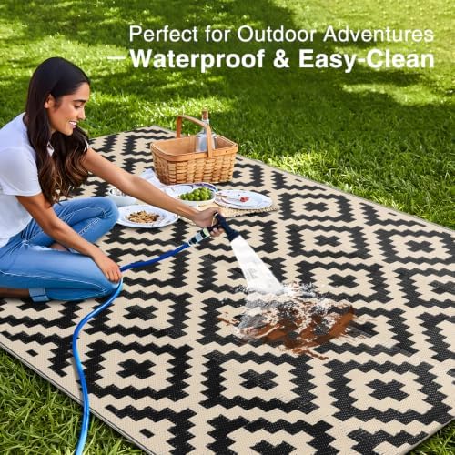 OLANLY Outdoor Rug 5x8 ft Waterproof Reversible Mat - Image 3
