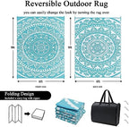 Bsmathom Waterproof Outdoor Rug 6'x9' Reversible Boho Plastic Straw Patio Deck - Image 2