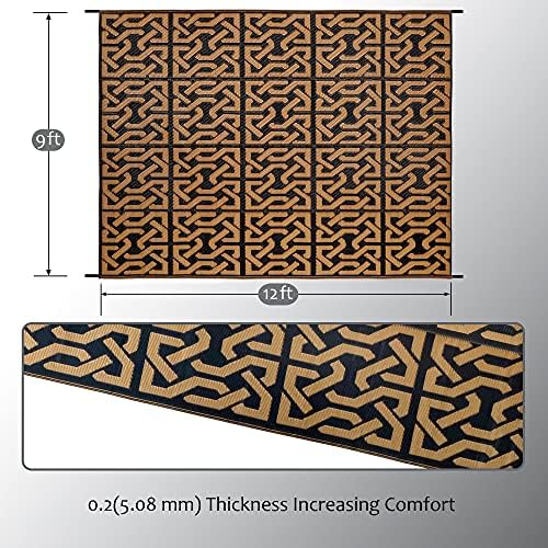 SAND MINE Reversible Mats, Plastic Straw Rug, Modern Area Rug, Large Floor Mat - Image 2