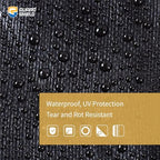 GUARD SHIELD Tarps Heavy Duty Waterproof 20x40 Feet Black Poly Tarp Cover - Image 3