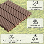 44 Pack Interlocking Deck Tiles, Plastic Patio Flooring（Texture） - Image 6