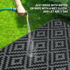Kalafun Outdoor Patio Plastic Straw Rug, 9x18 ft - Image 5