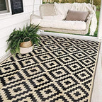 SAND MINE Waterproof Outdoor Rug 5x8 ft, Plastic Reversible Rug, Modern Area Rug by SANDMIND