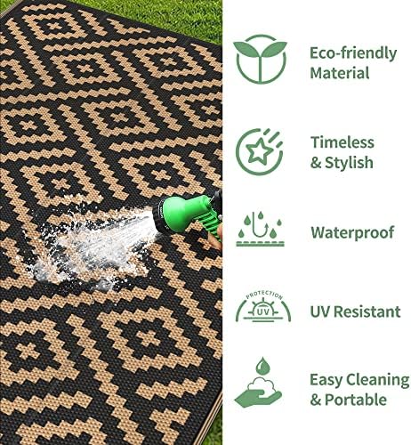 GENIMO Outdoor Rug, Waterproof Plastic Rugs 8'x16' - Image 5