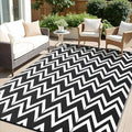 OLANLY Outdoor Rug 8x10 ft Waterproof Reversible Chevron Mat by OLANLY