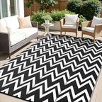 OLANLY Outdoor Rug 8x10 ft Waterproof Reversible Chevron Mat by OLANLY