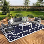 GENIMO Outdoor Rug, Waterproof Plastic Rugs 9'x18' by GENIMO