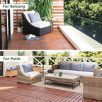BEEFURNI Interlocking Acacia Wood Deck Tiles 12x12 - Image 3