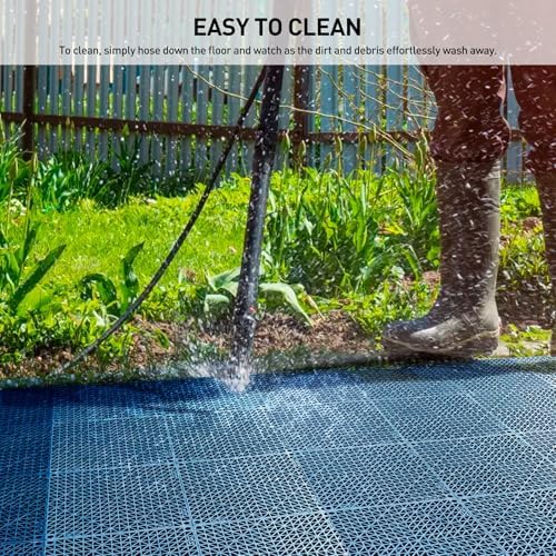 MAXWAVE 18 Pack 12" x 12" Modular Interlocking Floor Mats, Soft PVC Non-Slip - Image 5