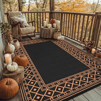 GENIMO Fall Decor Outdoor Rug, Waterproof Plastic Rugs by GENIMO