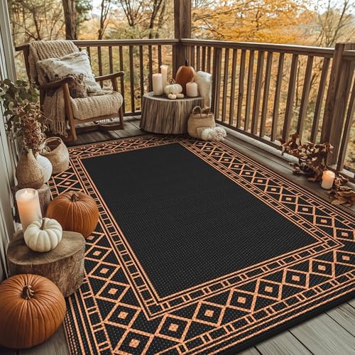 GENIMO Fall Decor Outdoor Rug, Waterproof Plastic Rugs by GENIMO