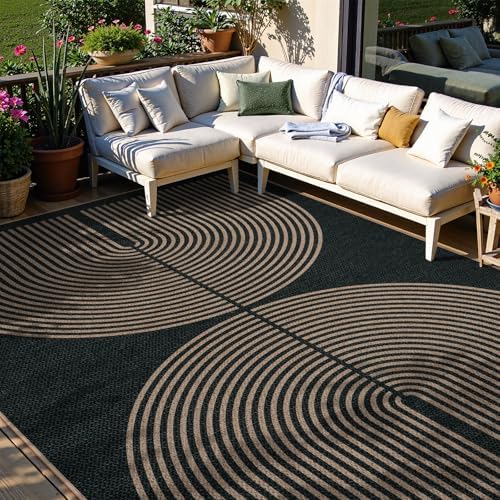 Lahome Rainbow Easy Jute Outdoor Rug 9x12 - Image 2