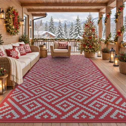 GENIMO Outdoor Rug, Waterproof Plastic Rugs - Image 5