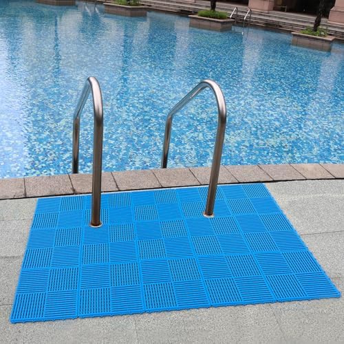 18 Pack Modular Interlocking Tiles Double Non-Slip 12"x12" Blue - Image 4