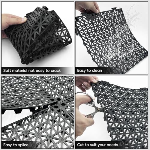 RITOLLO Modular Interlocking Cushion Drainage Floor Tiles - Image 3