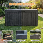 Outdoor Storage Box, Waterproof 100 Gallon Resin Deck Box - Image 2